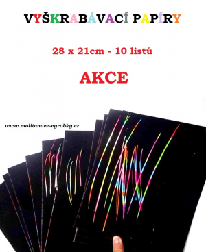 Vyškrabávací papíry 28 x 21cm - 10 listů